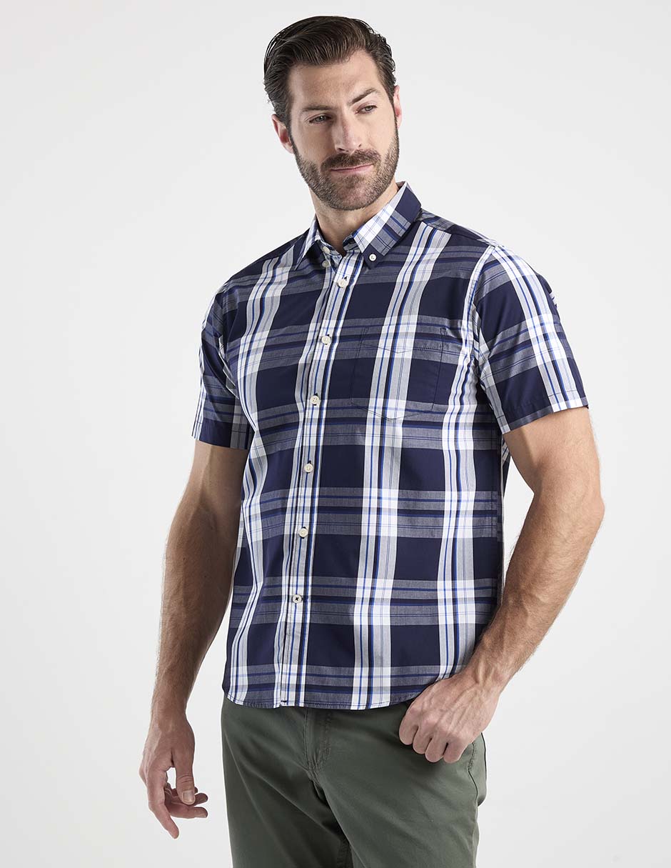 Camisa casual de algodón manga corta para hombre Camisa casual de algodón manga corta para hombre