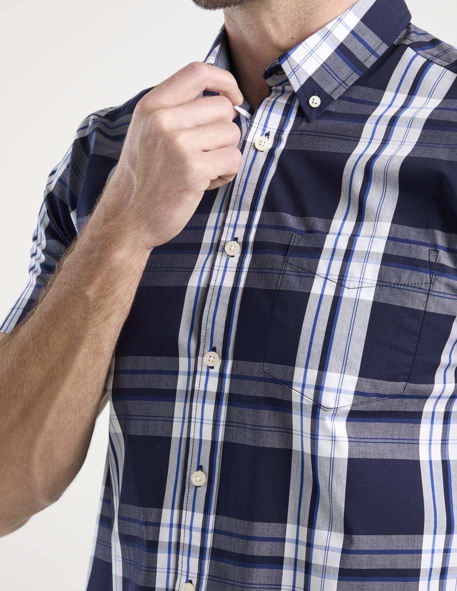 Camisa casual de algodón manga corta para hombre 3