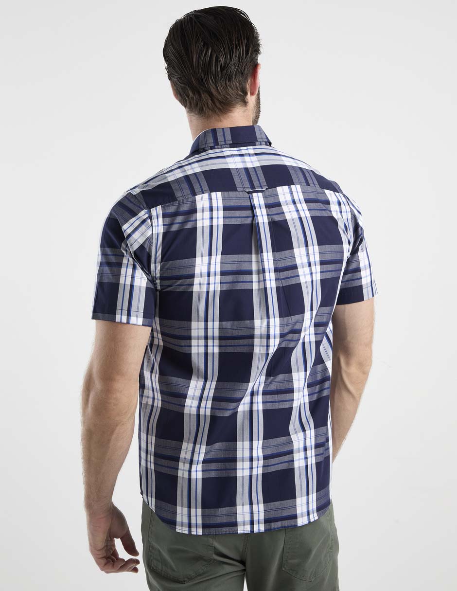 Camisa casual de algodón manga corta para hombre 6