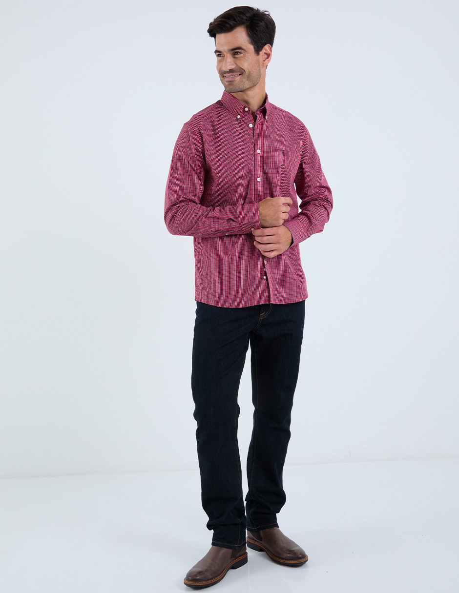 Camisa casual manga larga para hombre 4