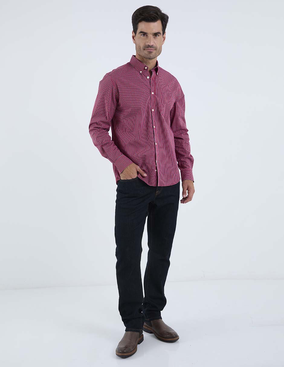 Camisa casual manga larga para hombre