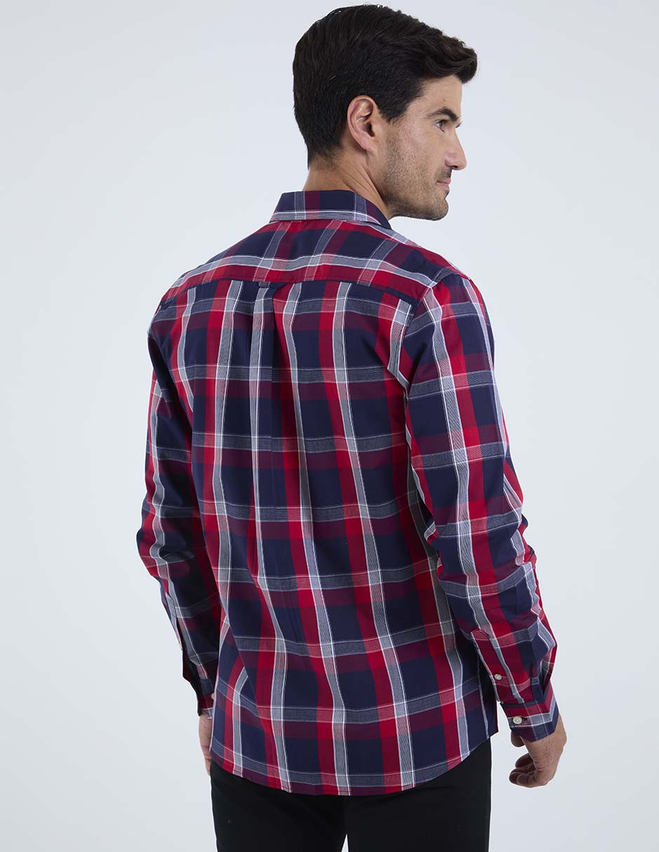 Camisa business casual manga larga para hombre 7