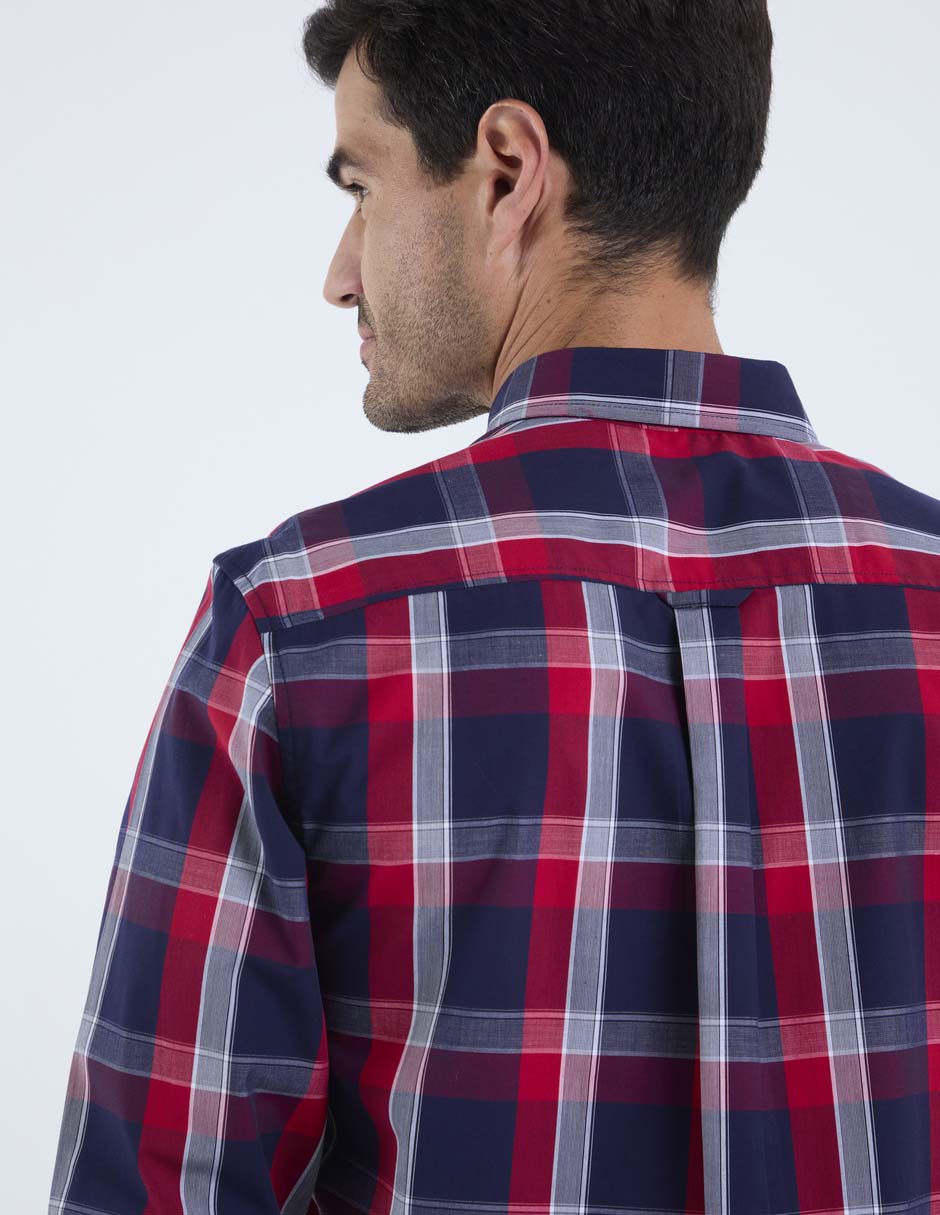 Camisa business casual manga larga para hombre 6