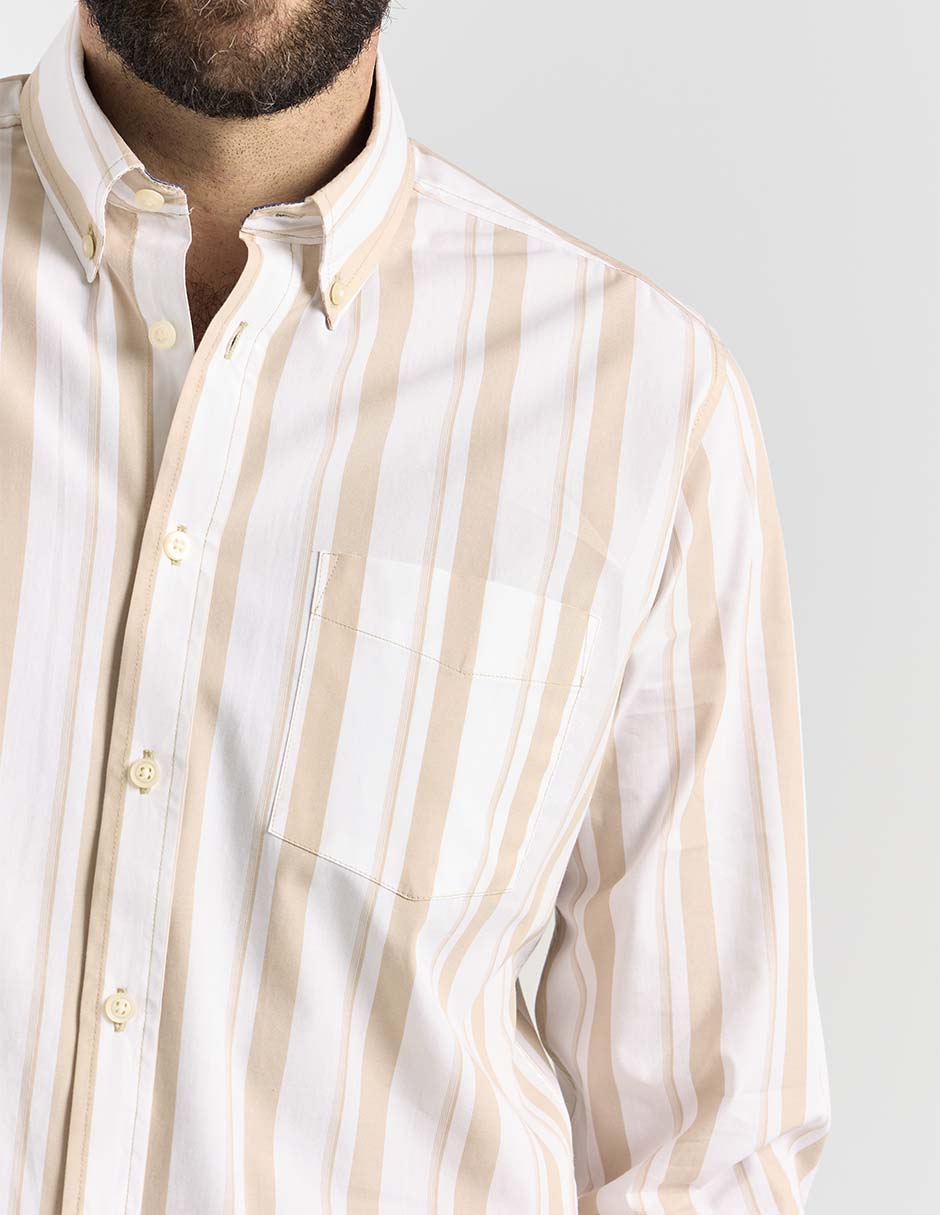 Camisa casual manga larga para hombre