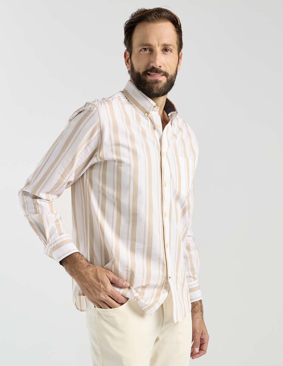 Camisa casual manga larga para hombre 2