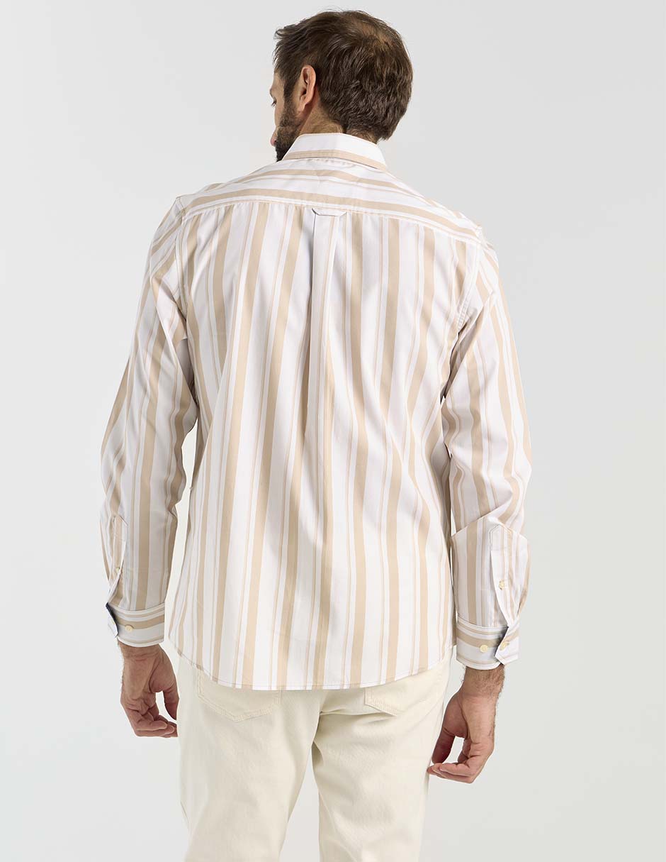 Camisa casual manga larga para hombre 6