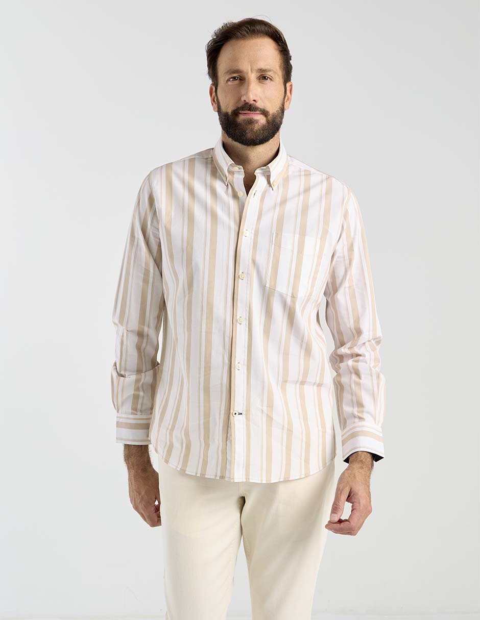 Camisa casual manga larga para hombre