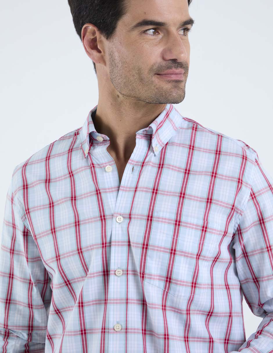 Camisa semiformal manga larga para hombre 3