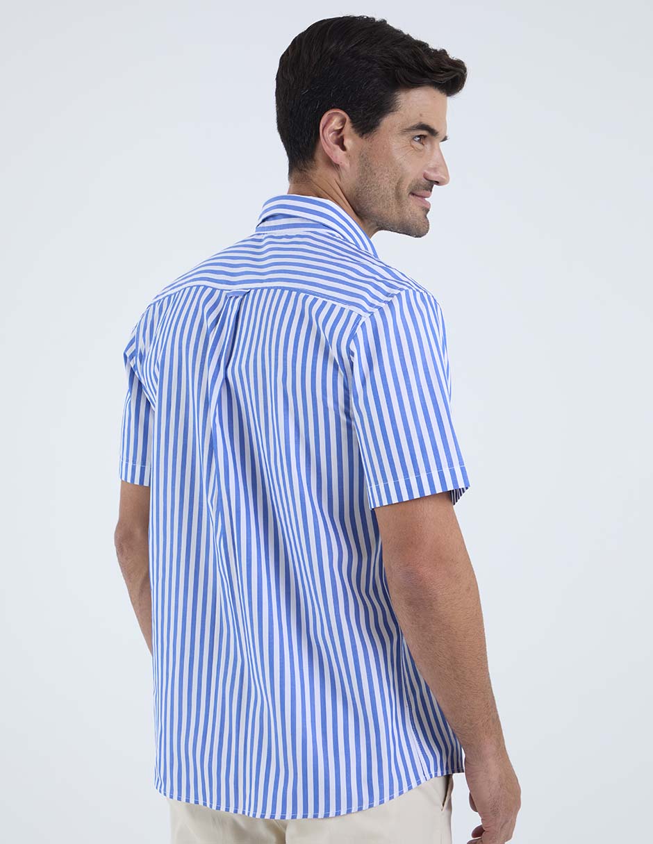 Camisa casual de algodón manga corta para hombre 6