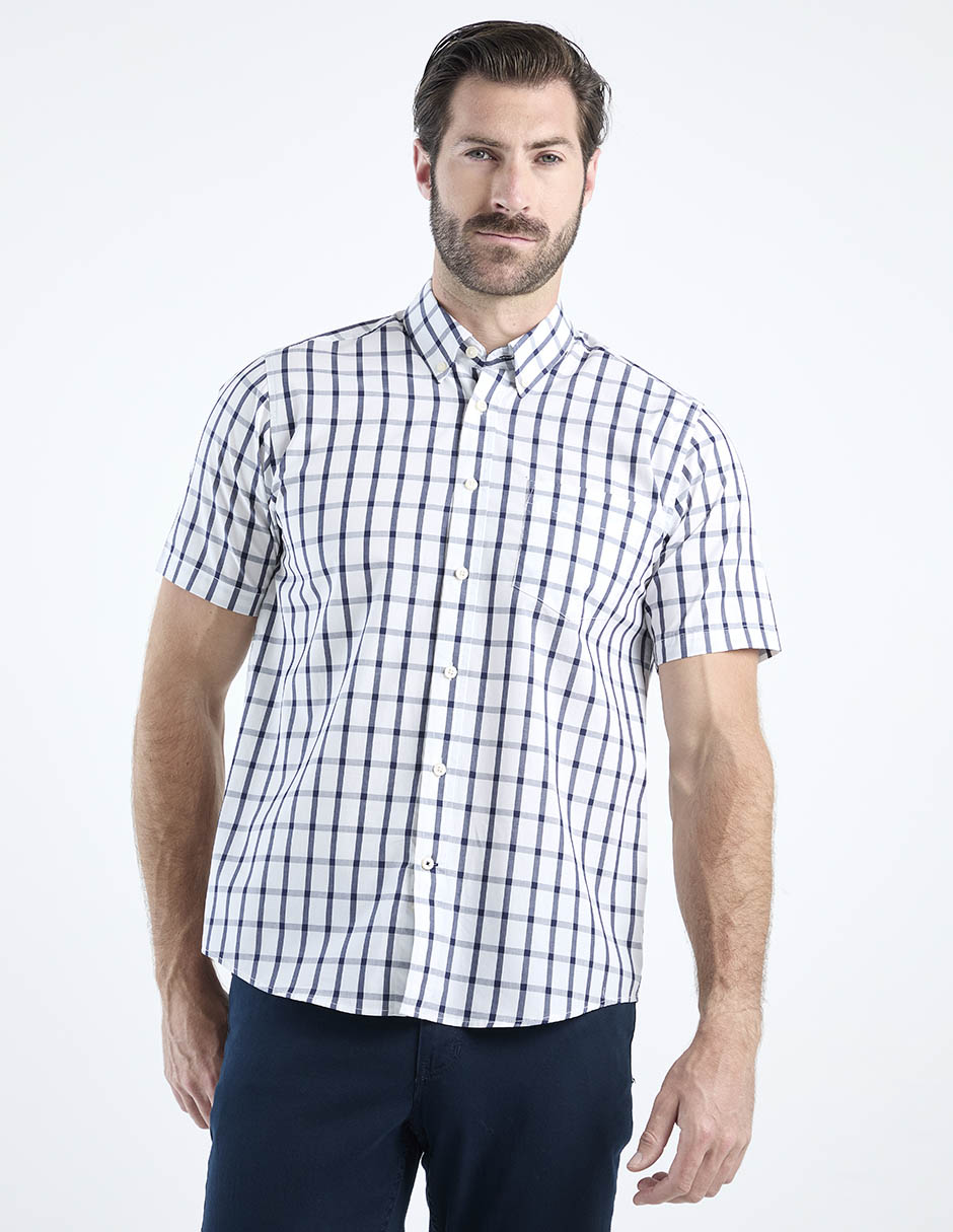 Camisa casual de algodón manga corta para hombre Camisa casual de algodón manga corta para hombre