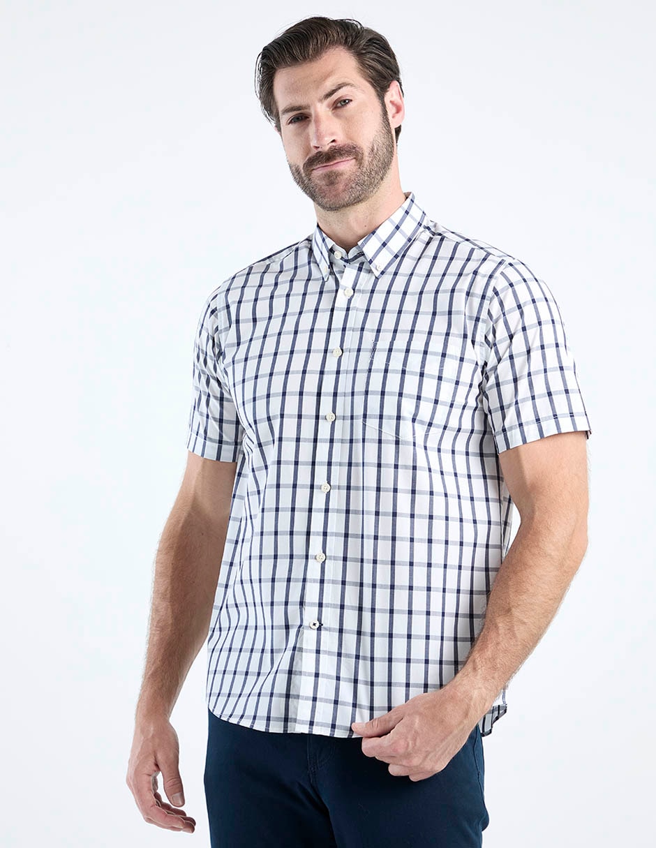 Camisa casual de algodón manga corta para hombre 5