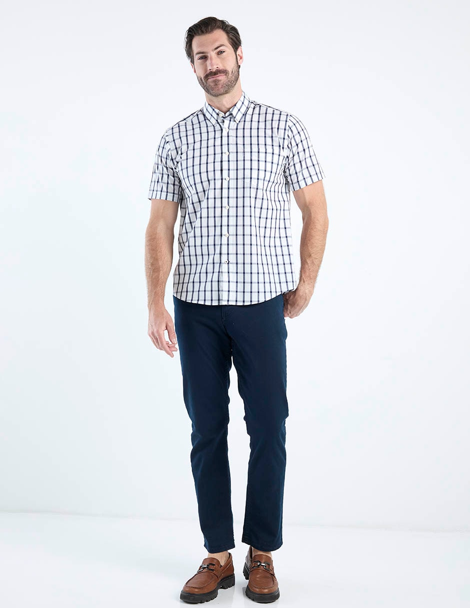 Camisa casual de algodón manga corta para hombre 4