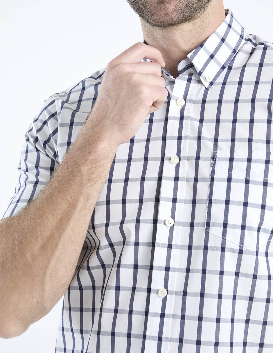 Camisa casual de algodón manga corta para hombre 3