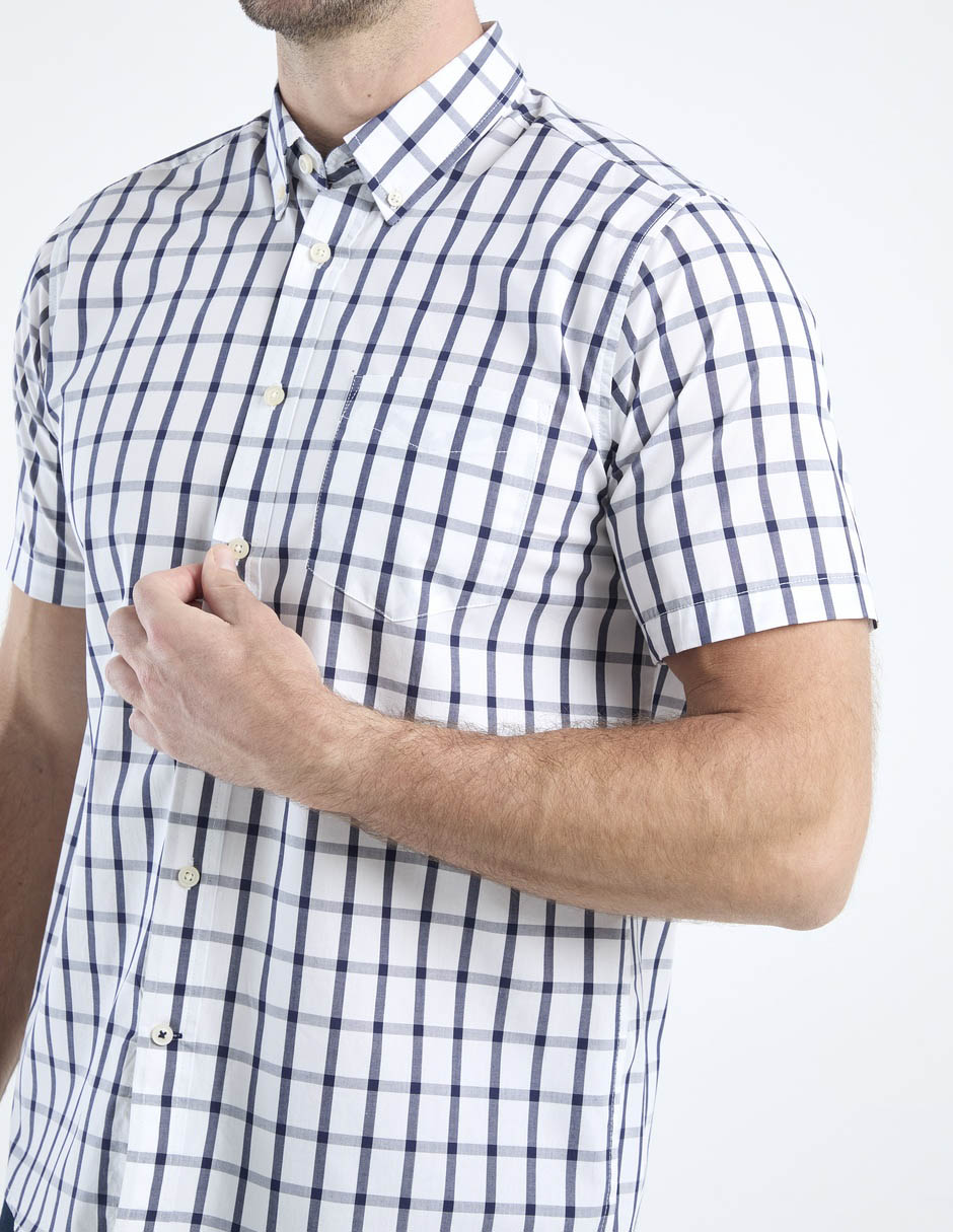 Camisa casual de algodón manga corta para hombre 2