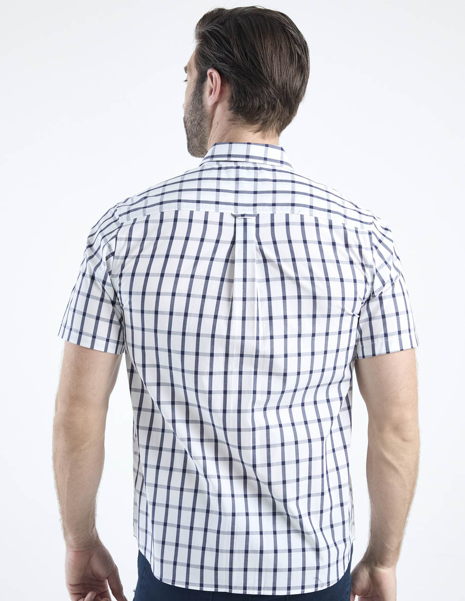 Camisa casual de algodón manga corta para hombre 6