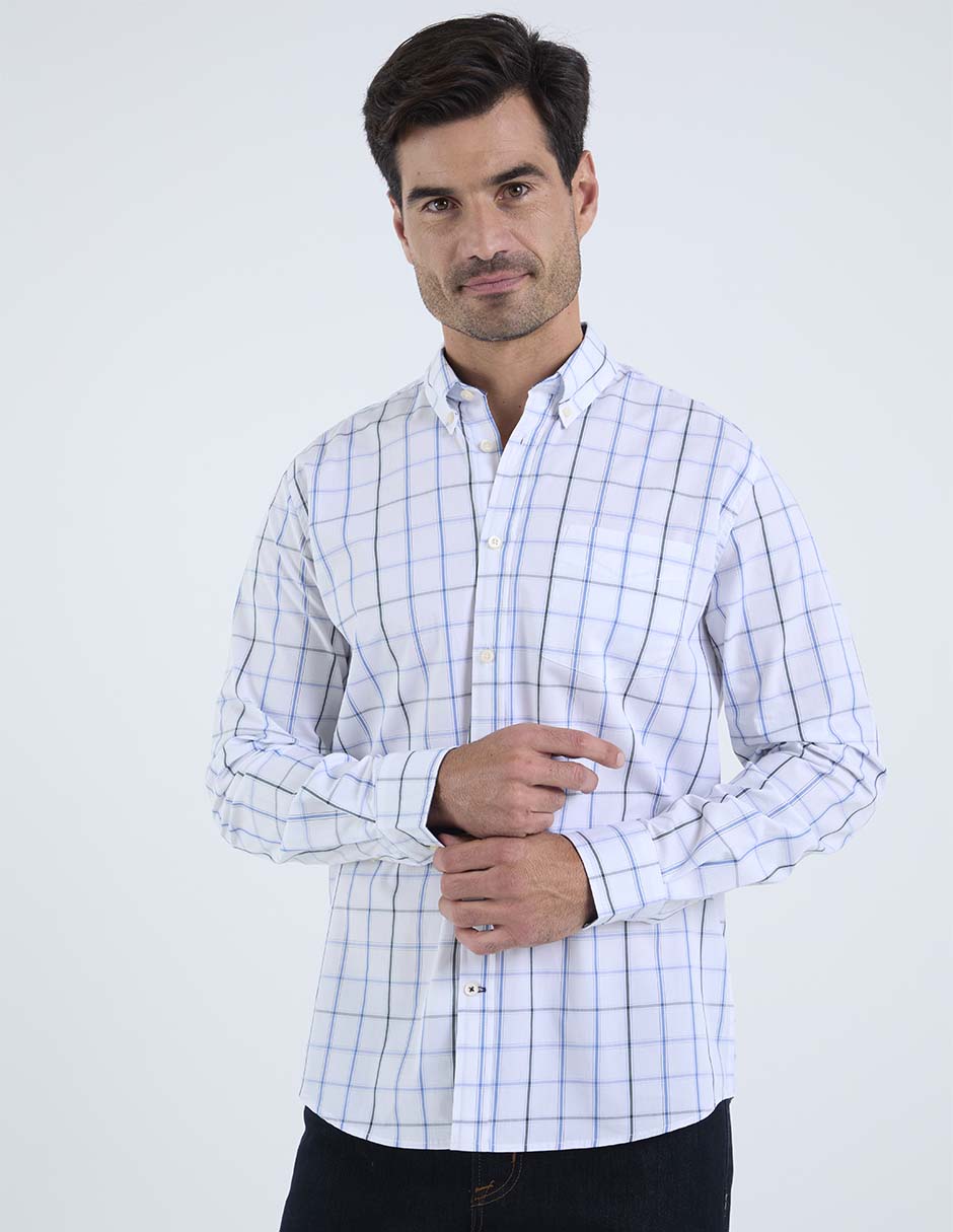 Camisa casual Weeknd de algodón manga larga para hombre Camisa casual Weeknd de algodón manga larga para hombre