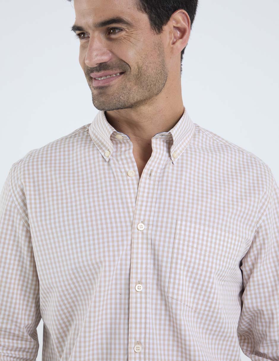 Camisa casual manga larga para hombre 4