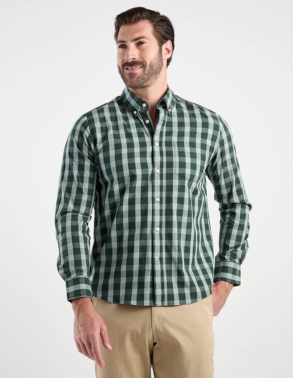 Camisa casual de algodón manga larga para hombre 5