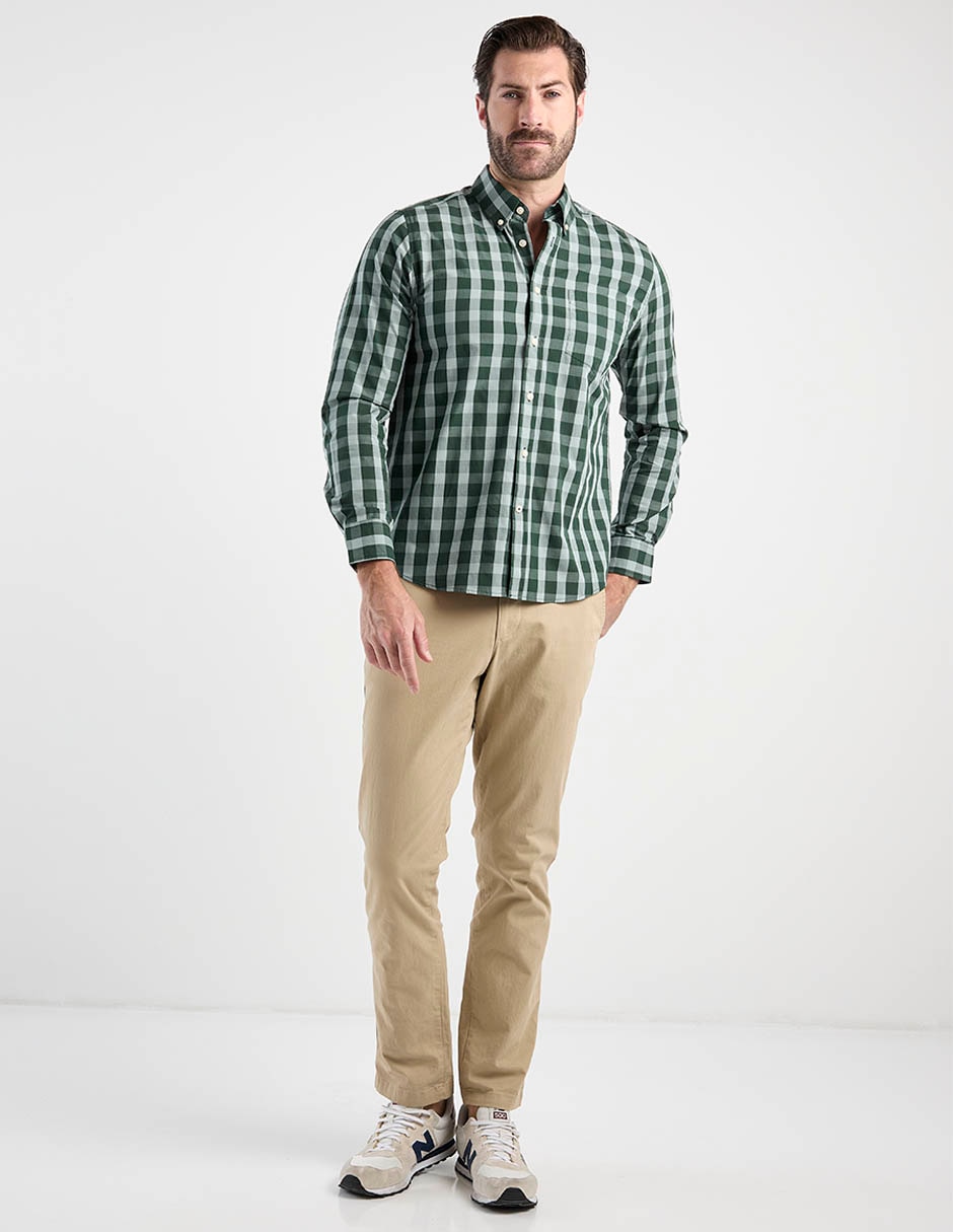 Camisa casual de algodón manga larga para hombre 4