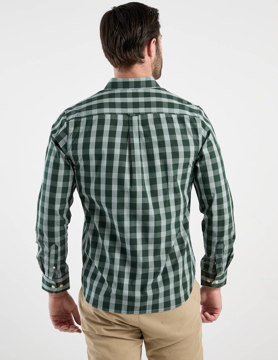 Camisa casual de algodón manga larga para hombre 6