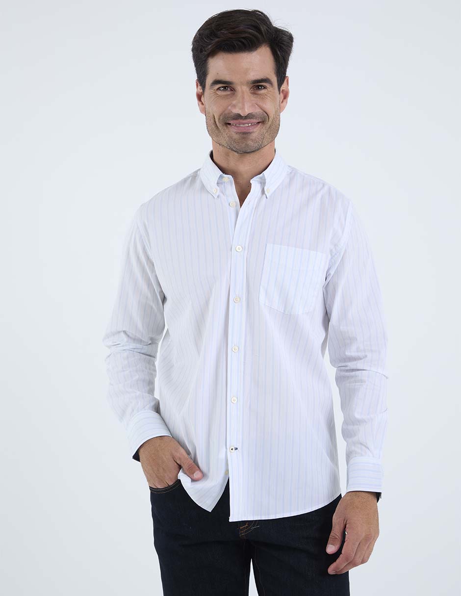 Camisa casual manga larga para hombre