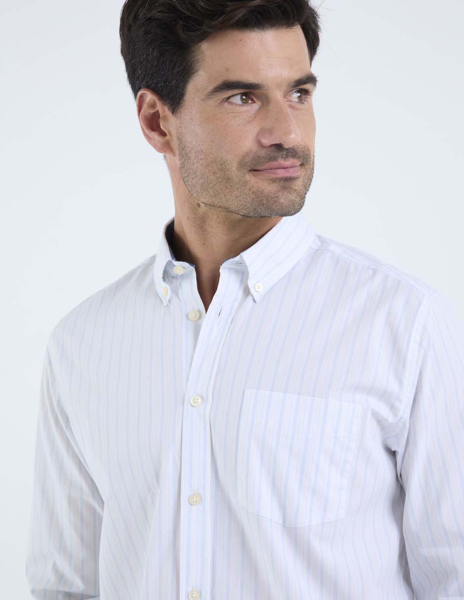 Camisa casual manga larga para hombre 4