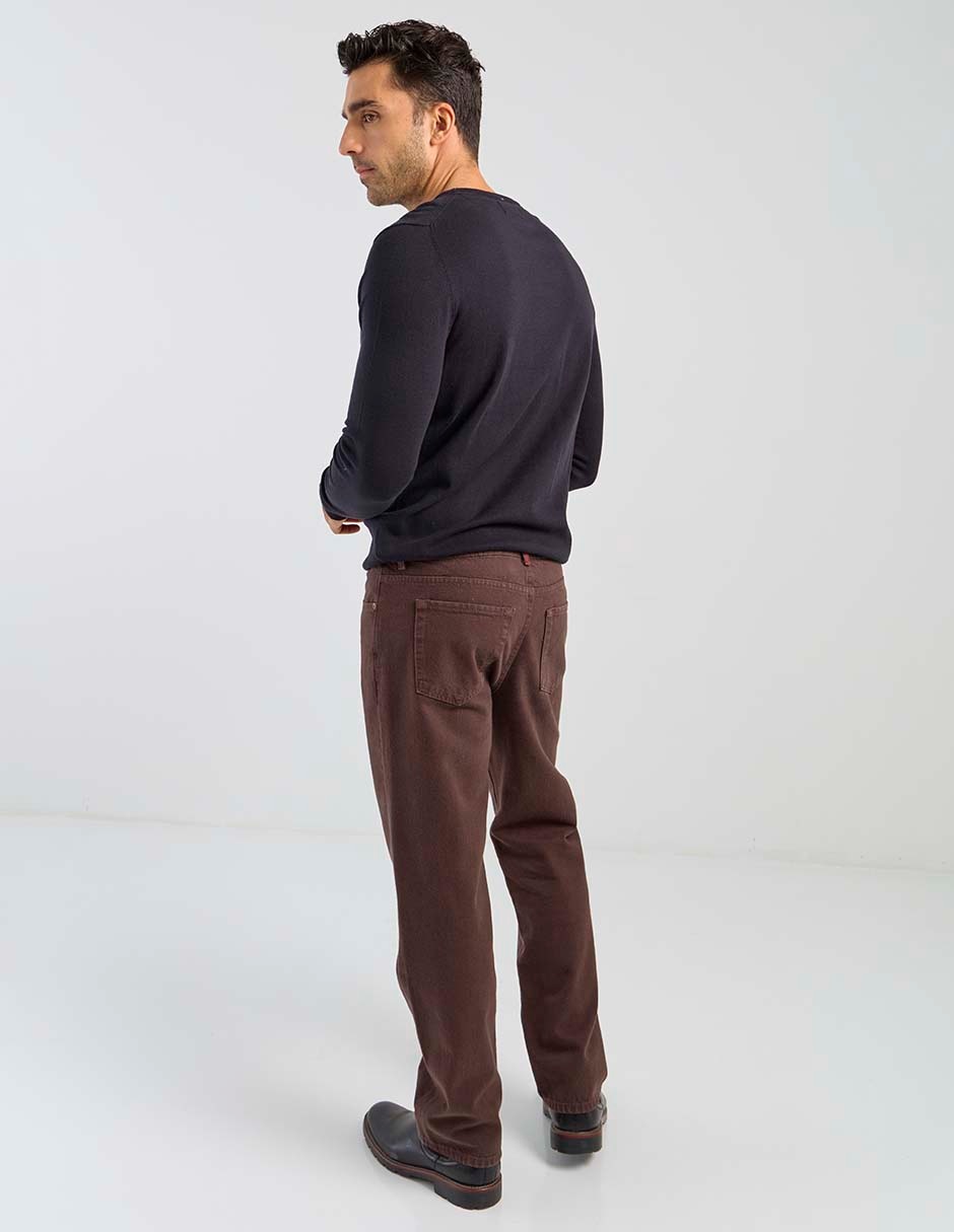 Jeans straight lavado obscuro para hombre 5