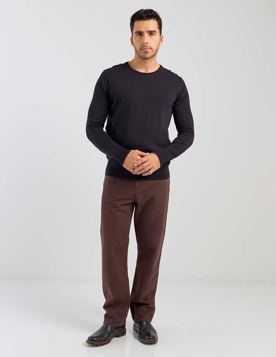 Jeans straight lavado obscuro para hombre 6