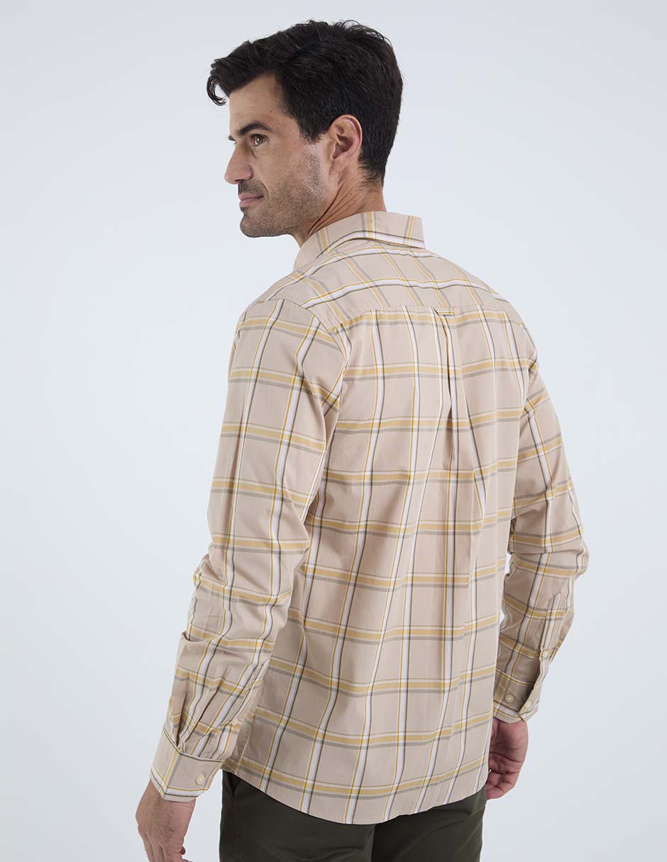 Camisa casual de algodón manga larga para hombre 5