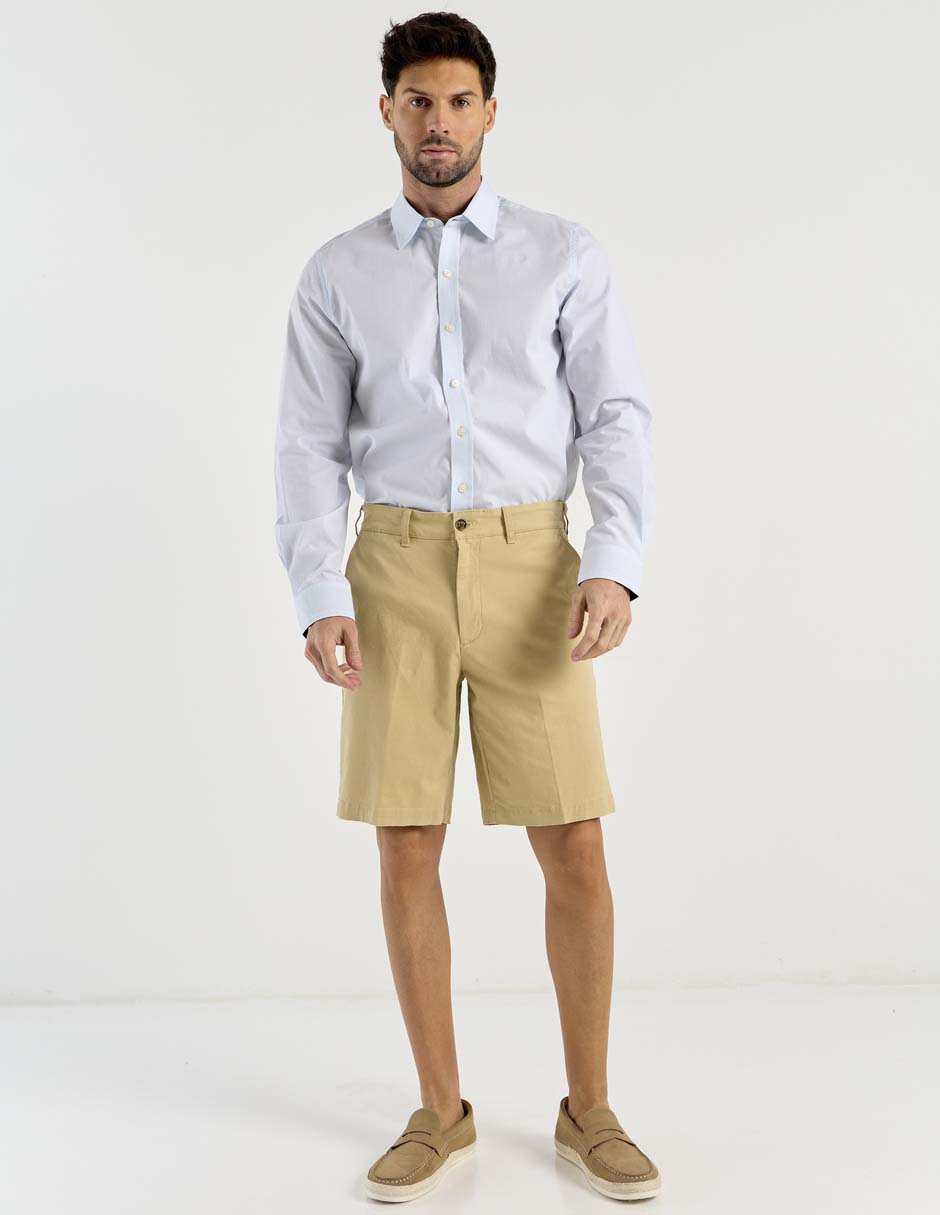 Camisa casual de algodón manga larga para hombre