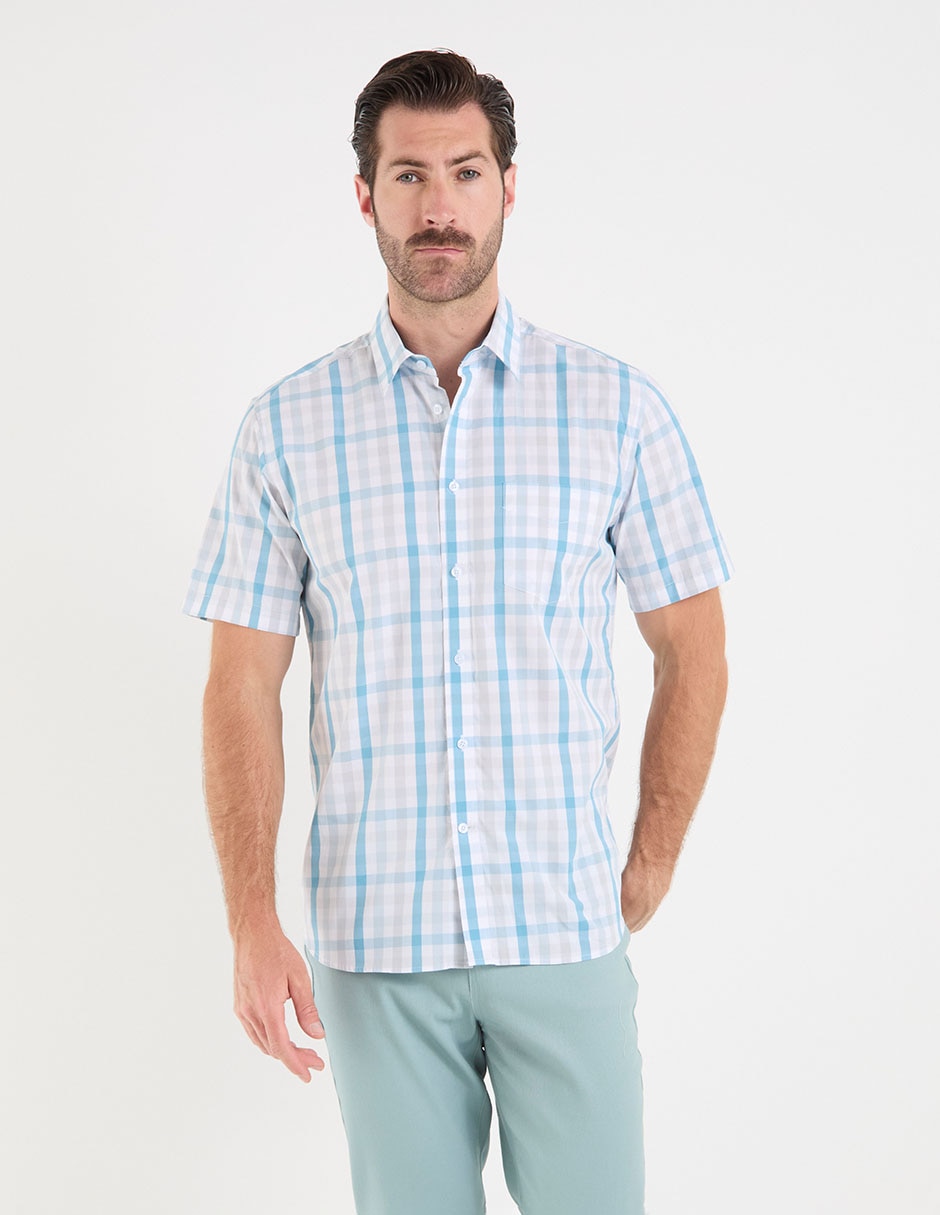 Camisa casual de algodón manga corta para hombre 3