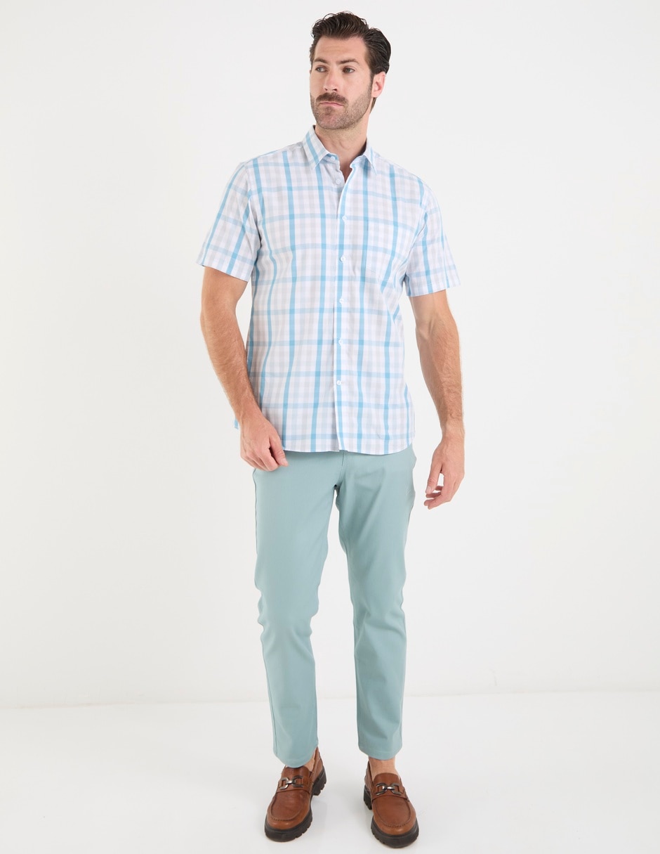 Camisa casual de algodón manga corta para hombre 4