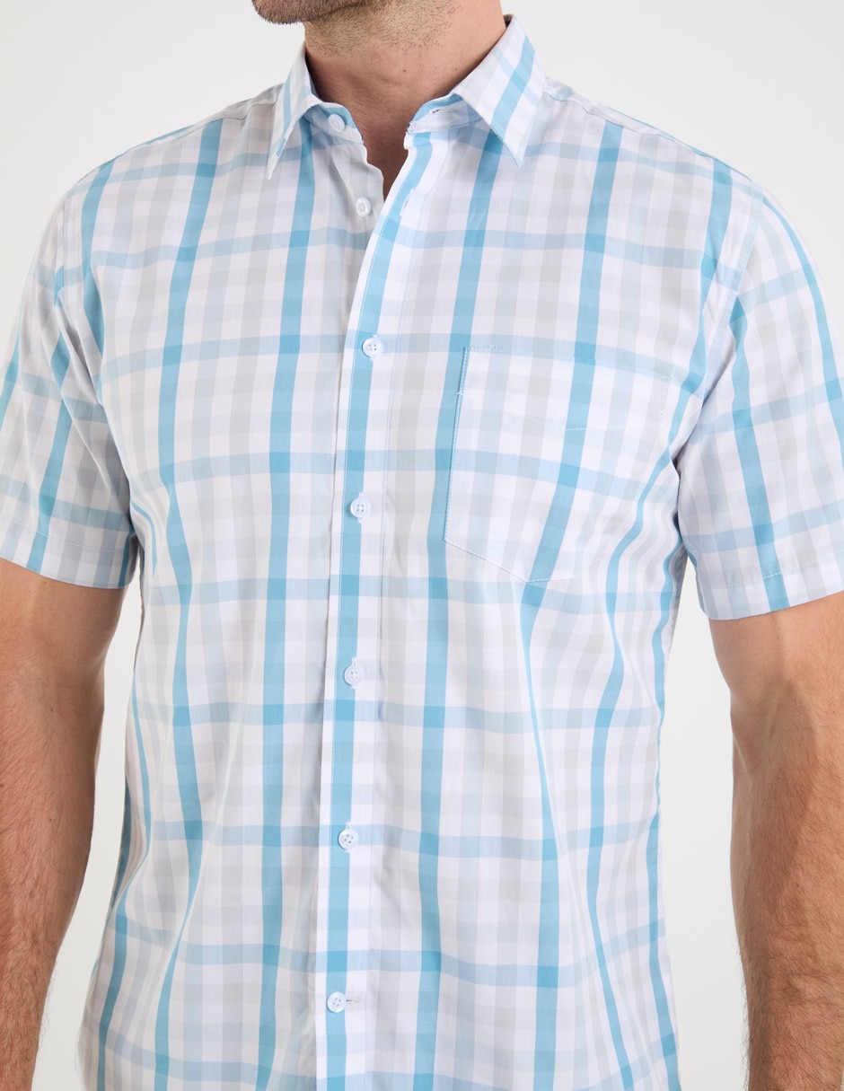 Camisa casual de algodón manga corta para hombre 5
