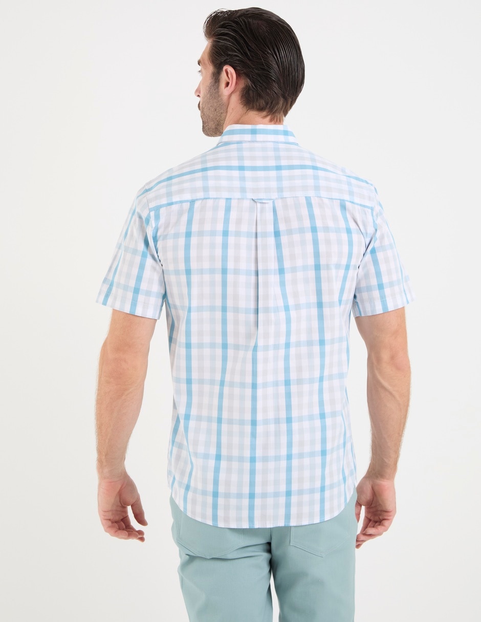 Camisa casual de algodón manga corta para hombre 6
