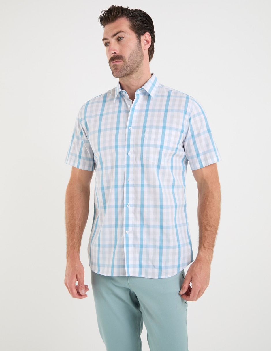 Camisa casual de algodón manga corta para hombre Camisa casual de algodón manga corta para hombre
