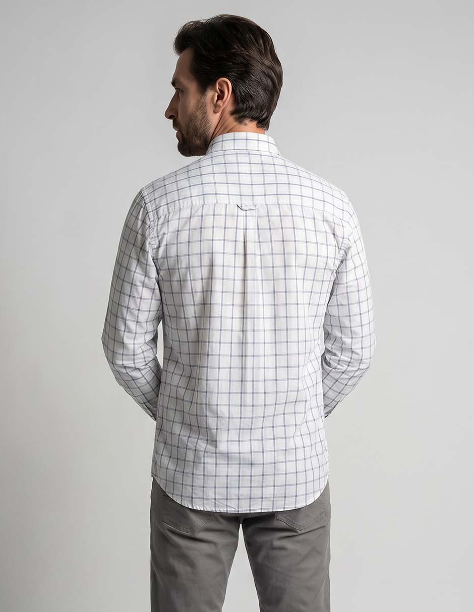 Camisa casual manga larga para hombre 2