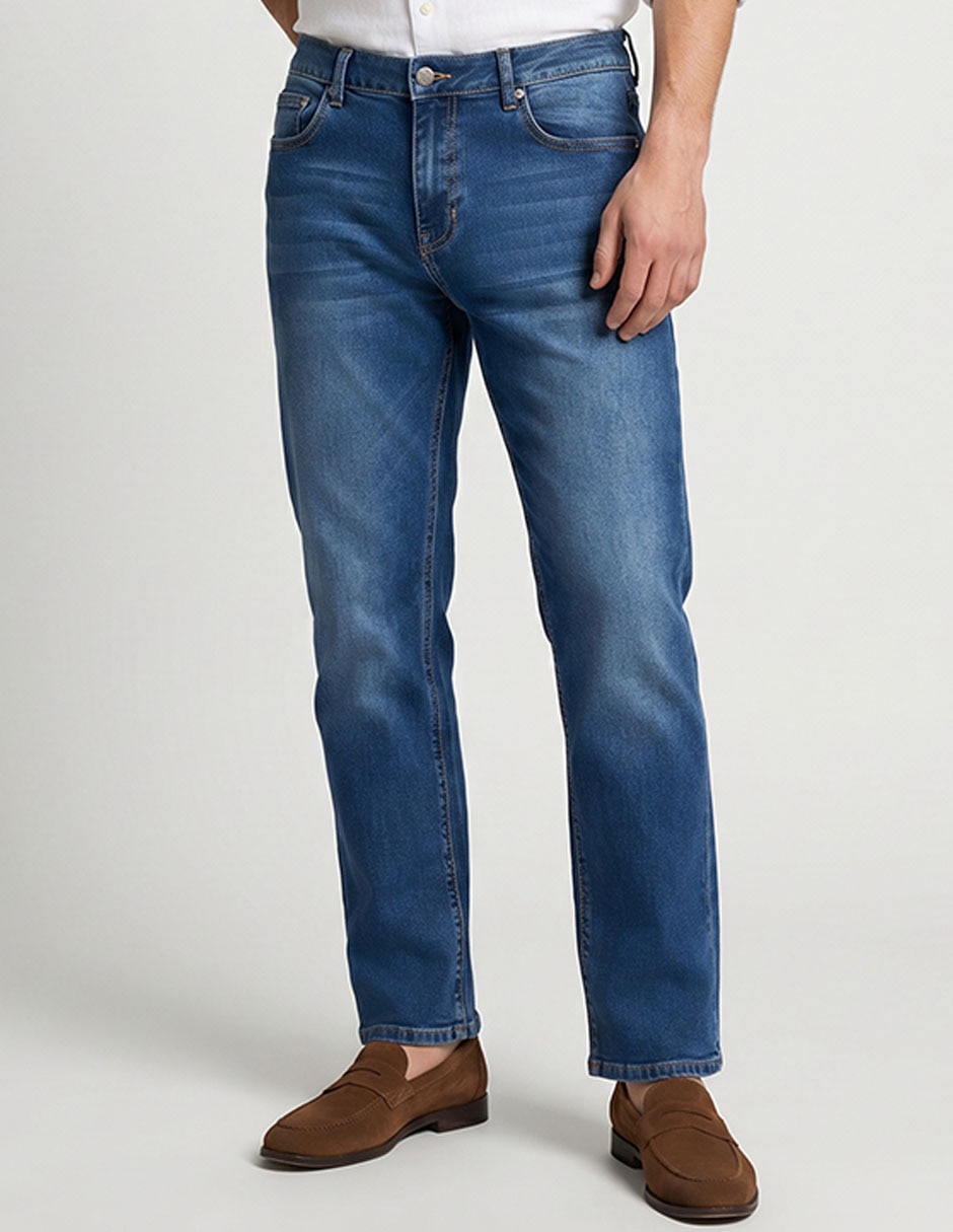 Jeans recto lavado stone wash para hombre Jeans recto lavado stone wash para hombre