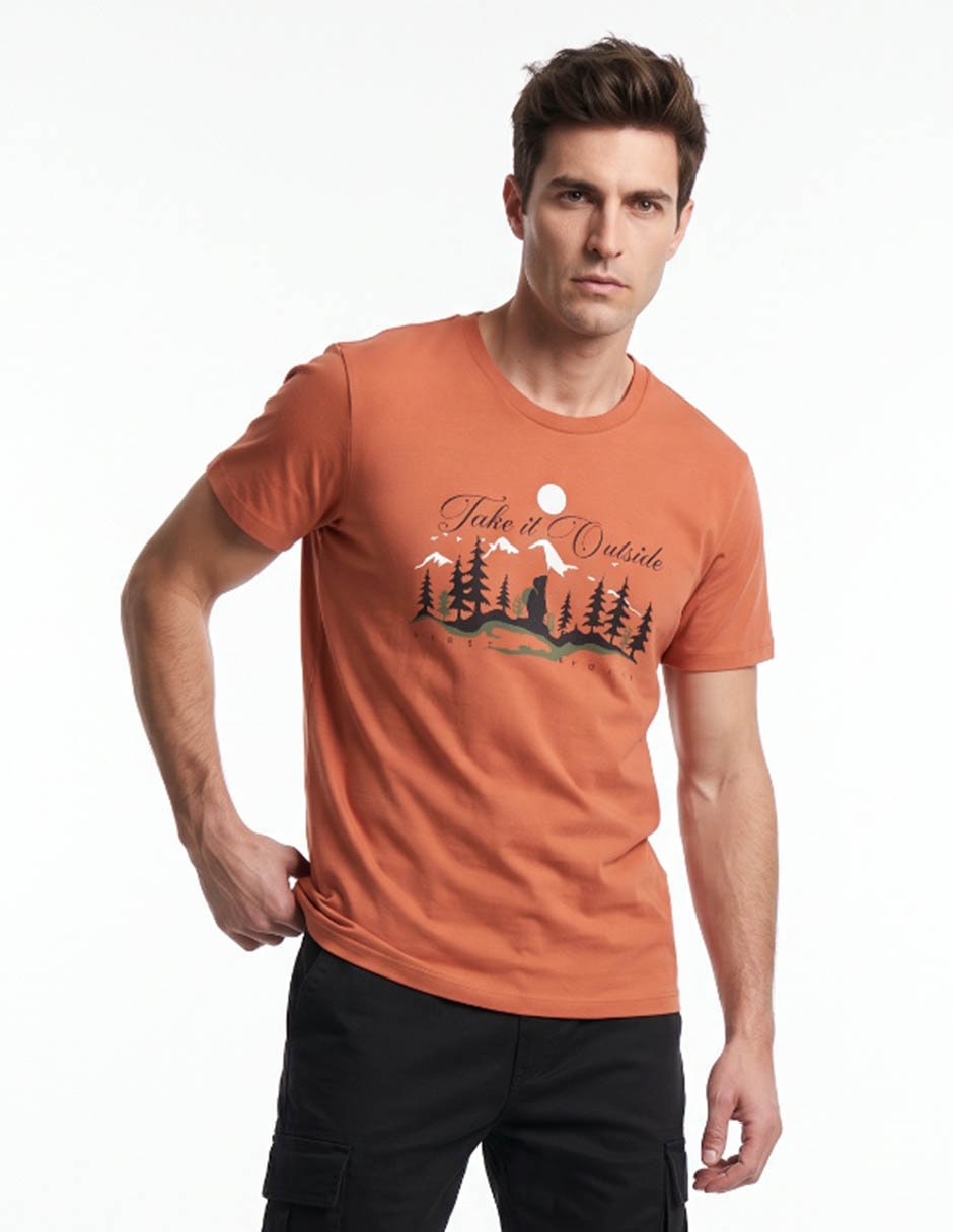 Playera cuello redondo para hombre