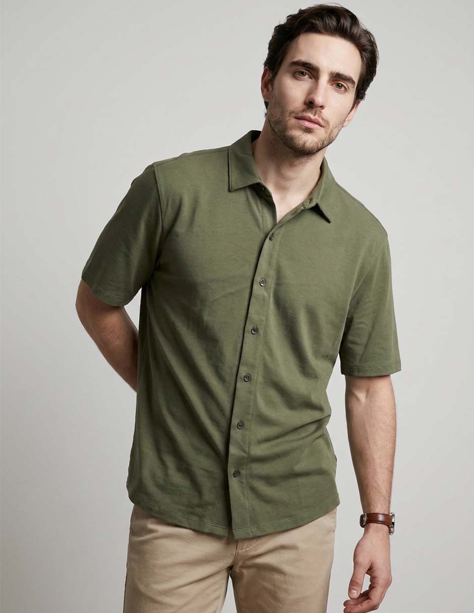 Camisa casual manga corta para hombre Camisa casual manga corta para hombre