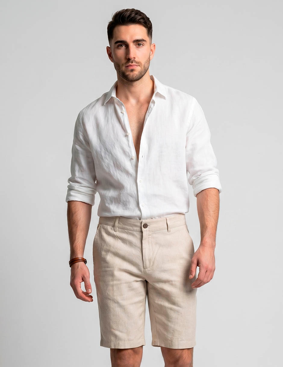 Bermuda de algodón para hombre
