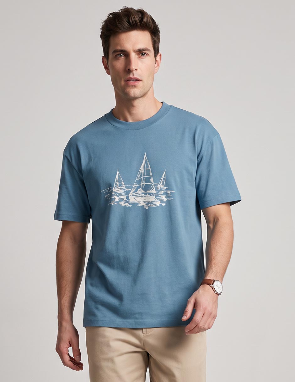 Playera cuello redondo para hombre
