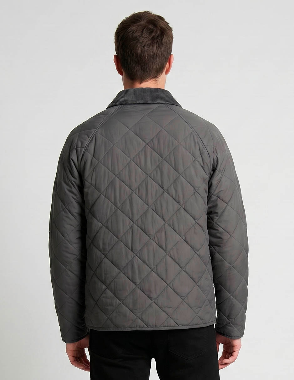Chamarra capitonada bolsillos para hombre 2