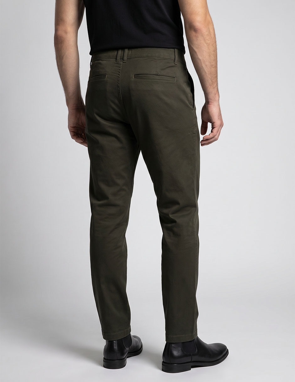 Pantalón casual recto de algodón para hombre 3