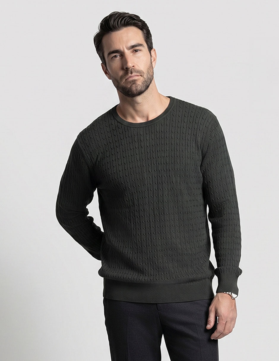 Suéter cuello redondo para hombre