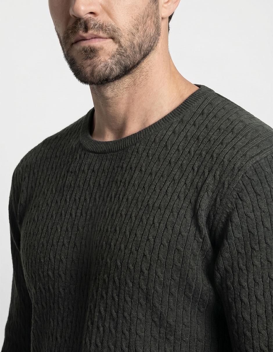 Suéter cuello redondo para hombre 2