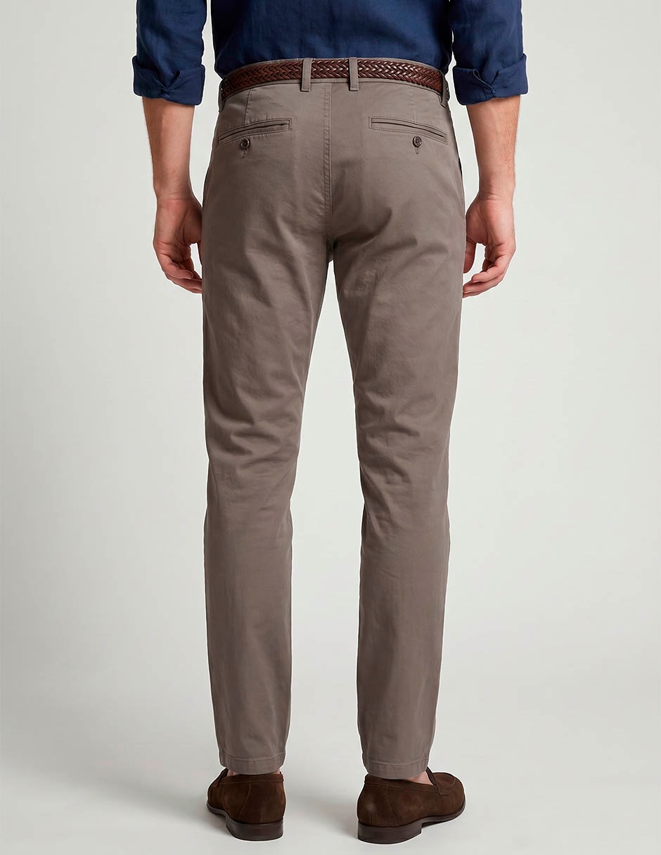 Pantalón casual chino recto de gabardina para hombre 3
