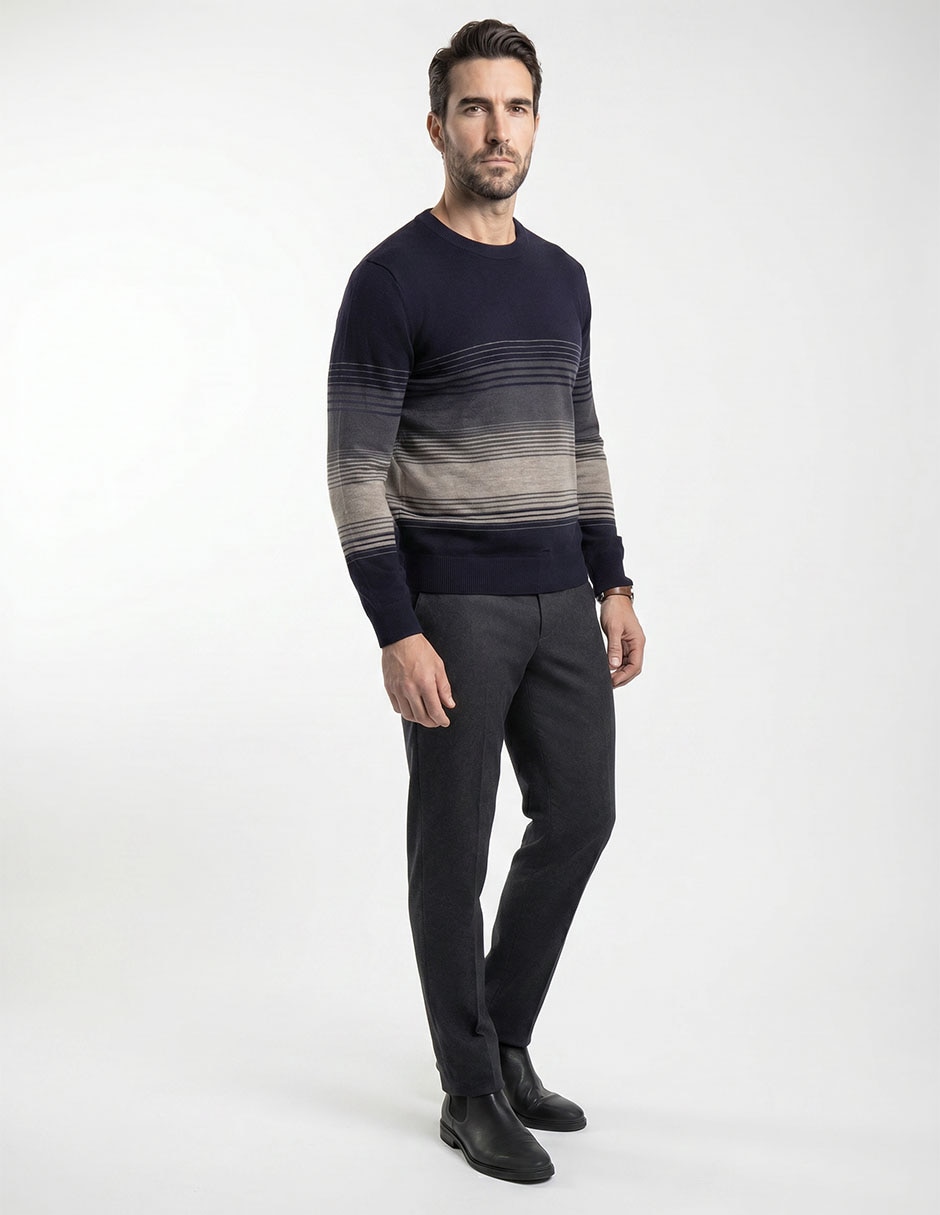 Suéter cuello redondo para hombre 2