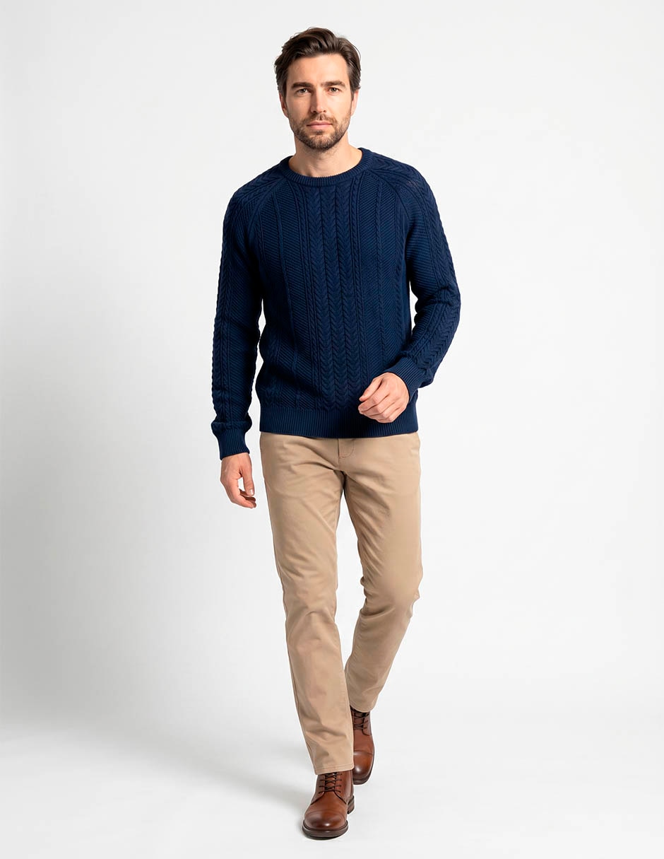 Suéter cuello redondo para hombre