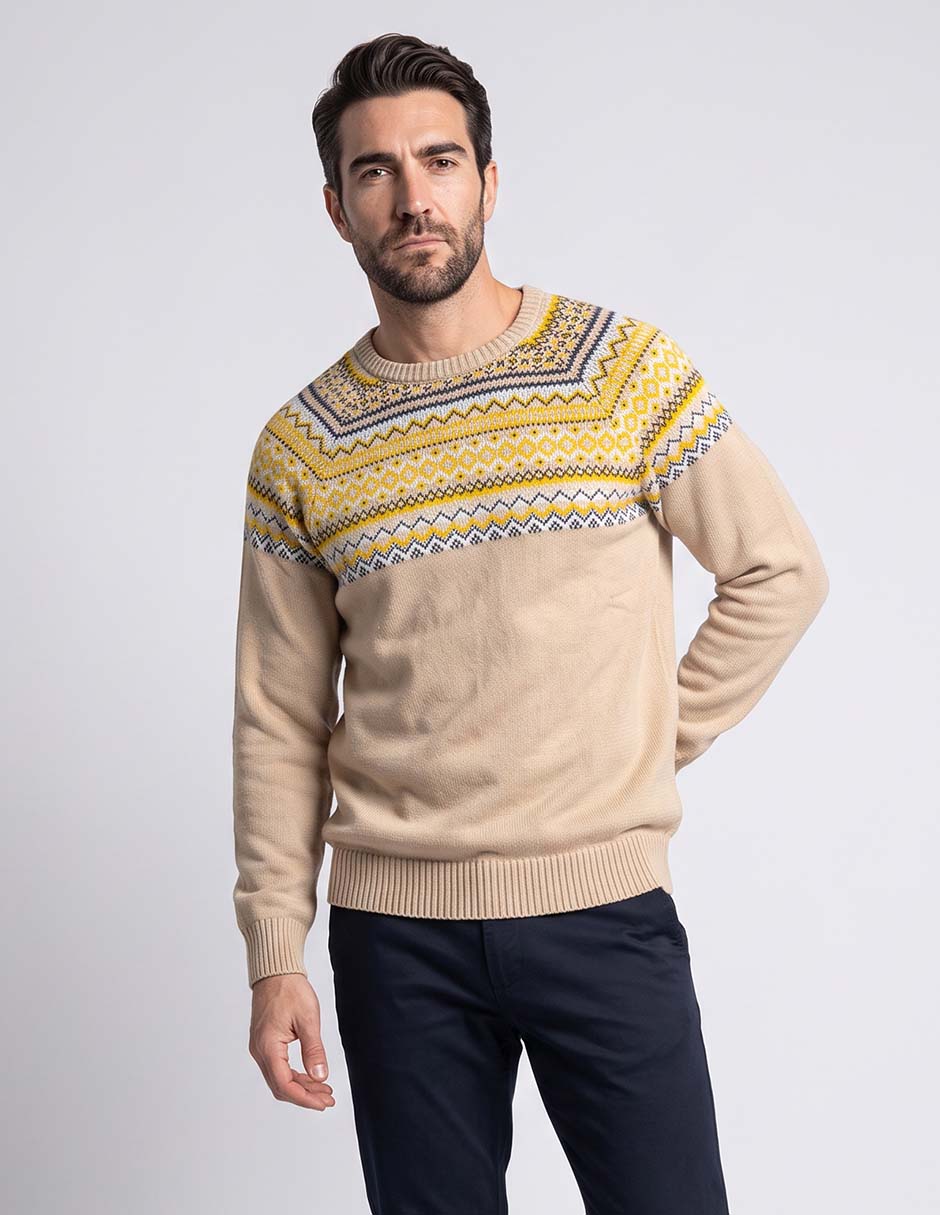 Suéter cuello redondo para hombre Suéter cuello redondo para hombre