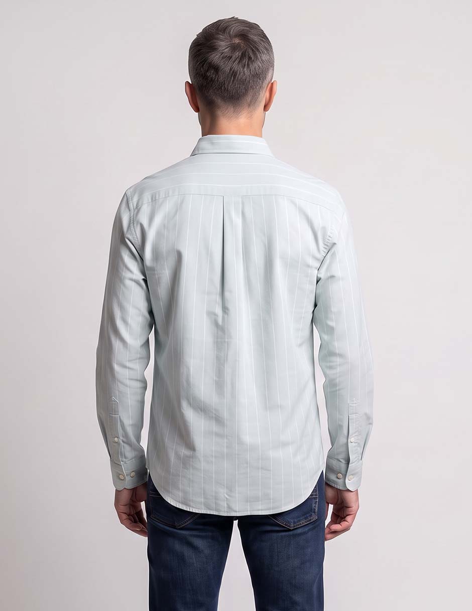 Camisa casual manga larga para hombre 3